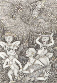 Flying a kite - I Gusti Putu Sana