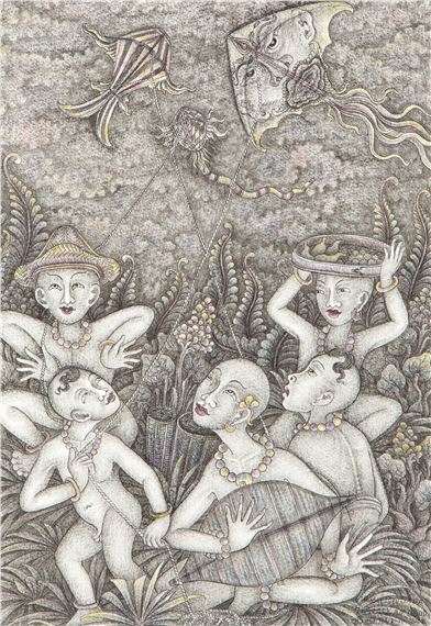 Flying a kite - I Gusti Putu Sana