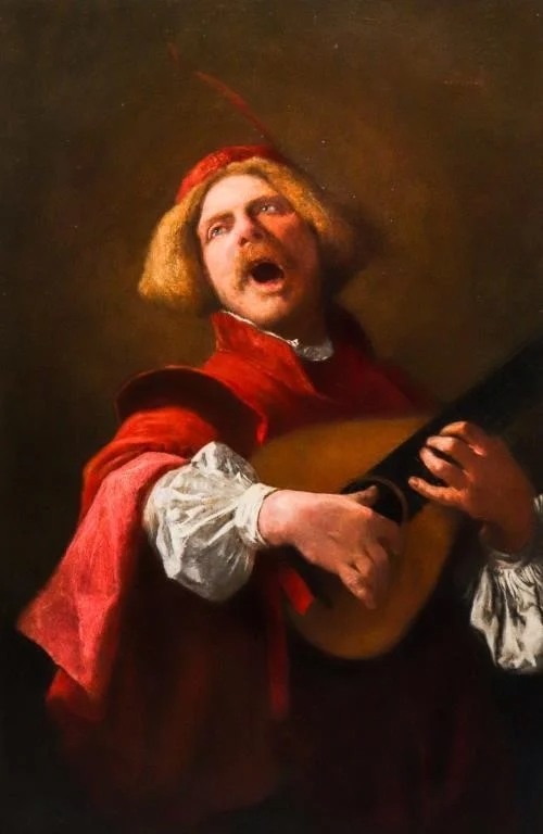 Artwork by William John Wainwright, Lute Player, Made of oil on canvas