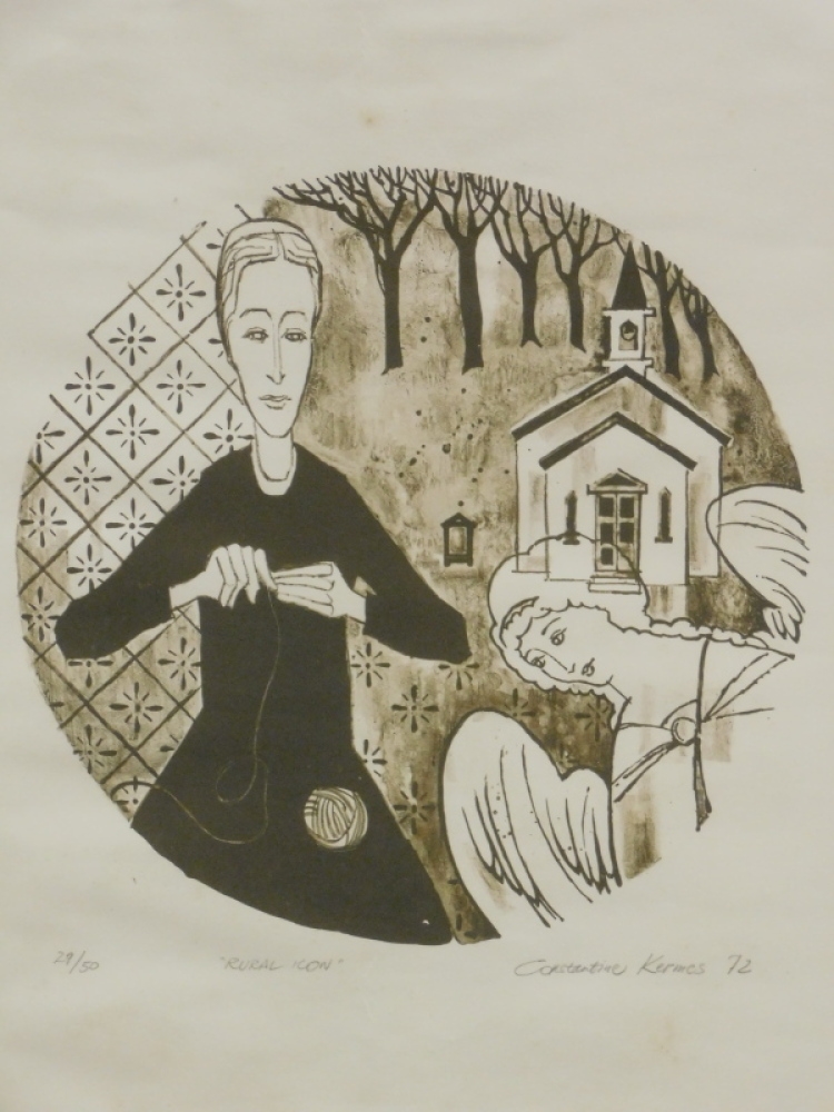 Constantine Kermes Rural Icon (1971) MutualArt