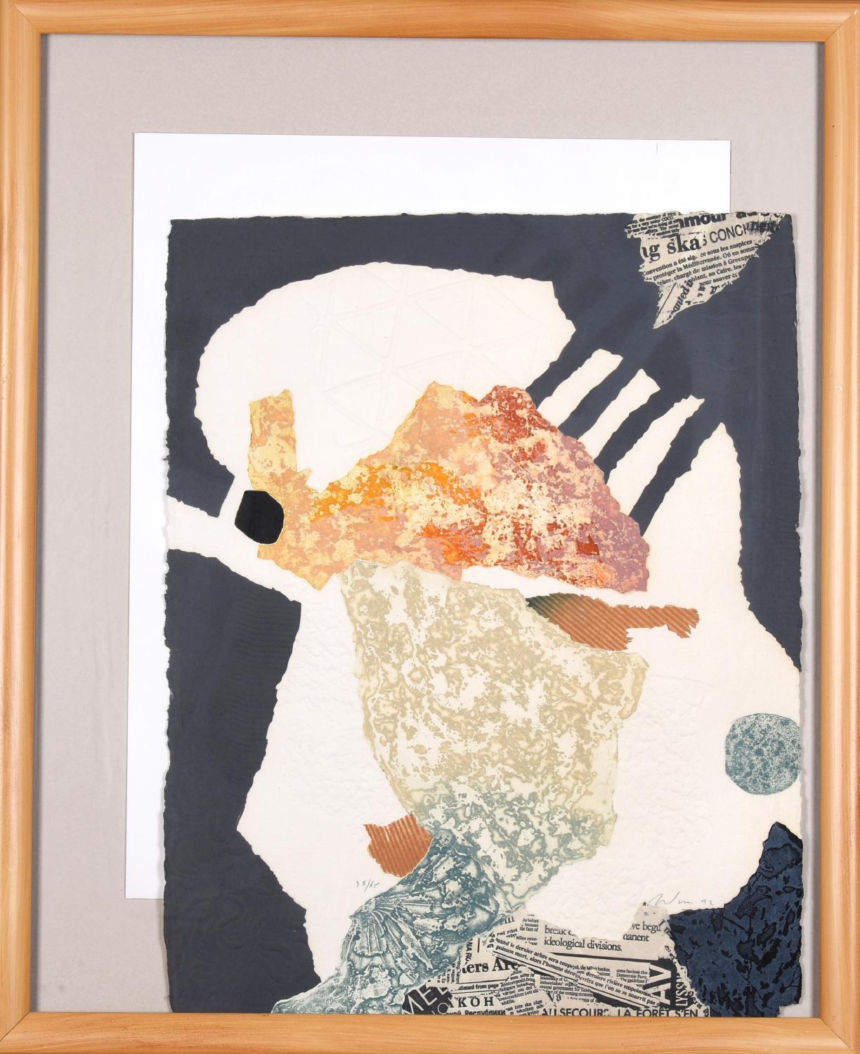 Artwork by Alain Soucasse, Abstract composition, Made of Carborundum etching