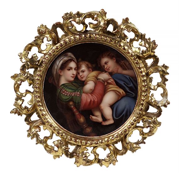 Raffaello Sanzio | A Porcelain Plaque After Raphael Madonna della ...