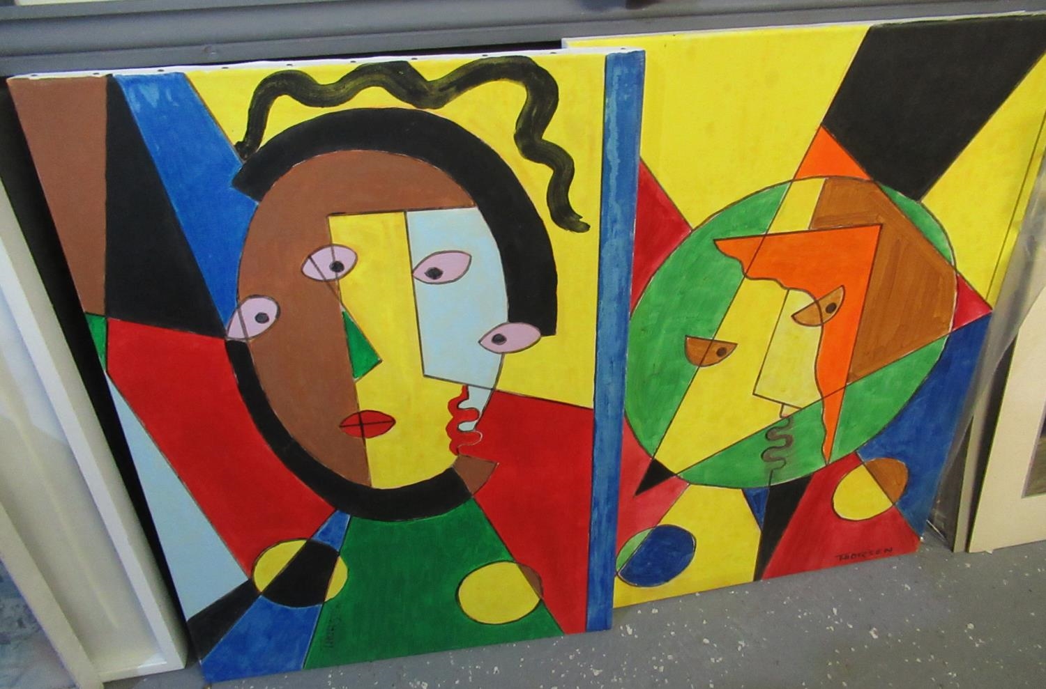 Abstract portrait studies by Kura Te Waru Rewiri, Pablo Picasso
