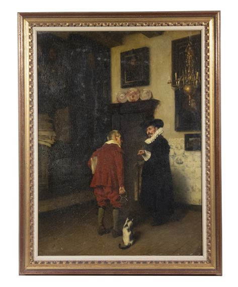 A Burgher Confers with his Town Manager by Max Volkhart, 1897