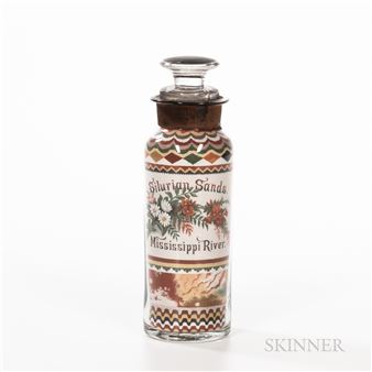 Patriotic Sand Picture in a Bottle "Silurian Sands/Mississippi River," - Andrew Clemens