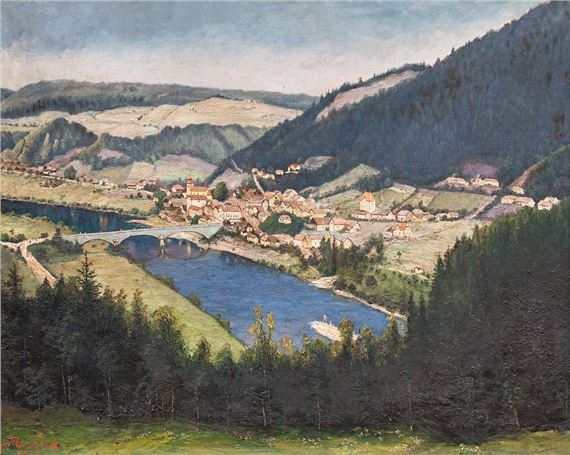 POHLED NA ROŽMBERK by Jan Minařík, 1922