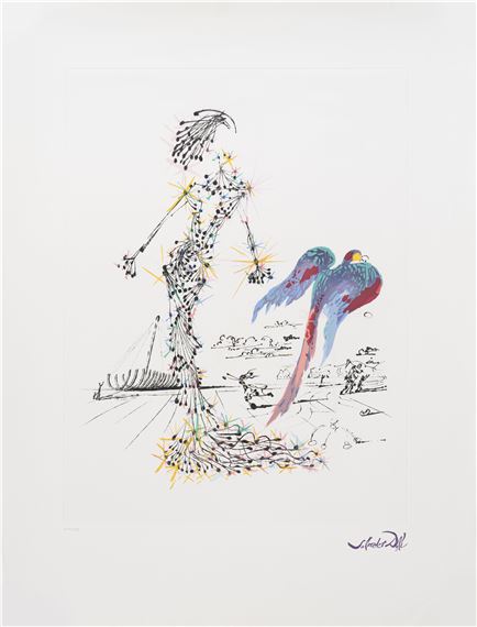 Salvador Dalí | Lady and the parrot | MutualArt