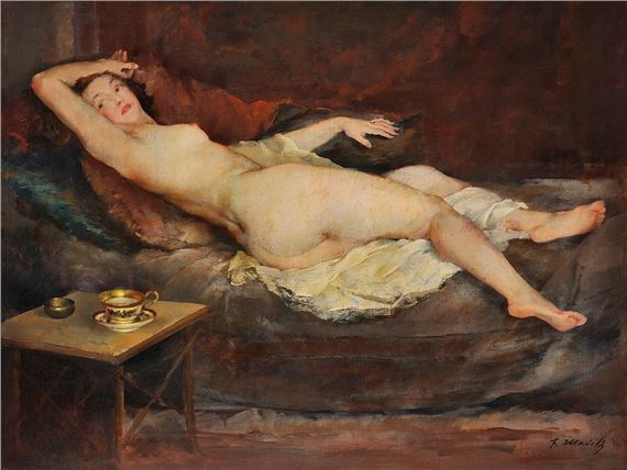 LEŽÍCÍ AKT by František Hladík, 1940