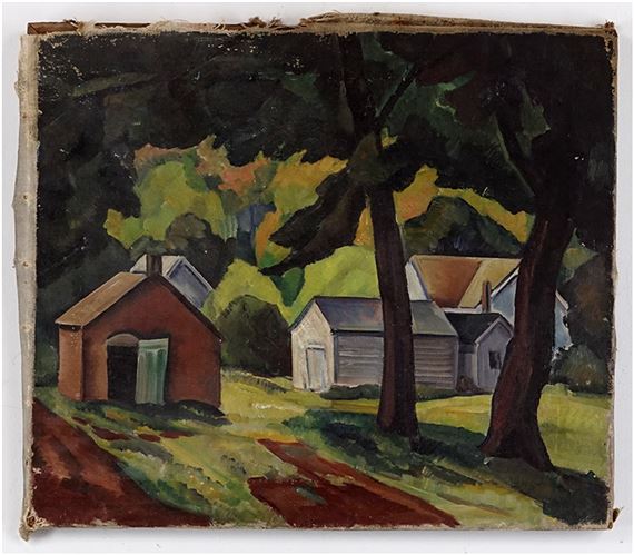 
House Among Trees by Emile Jacques Grumieaux