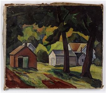 
House Among Trees - Emile Jacques Grumieaux