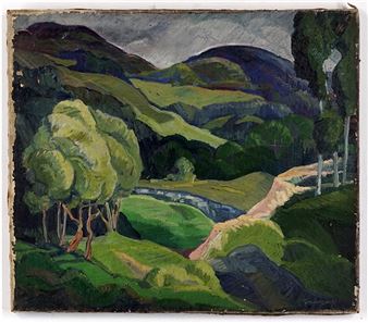 
Hilly Landscape - Emile Jacques Grumieaux