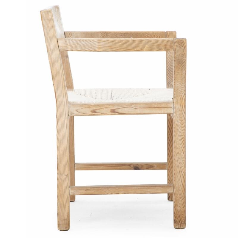 Artwork by Tage Poulsen, Set of eight chairs of solid pine wood, Made of pine wood