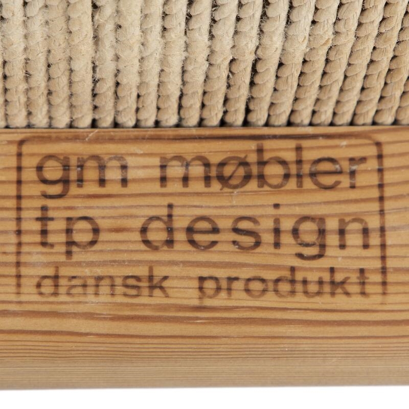 Artwork by Tage Poulsen, Set of eight chairs of solid pine wood, Made of pine wood