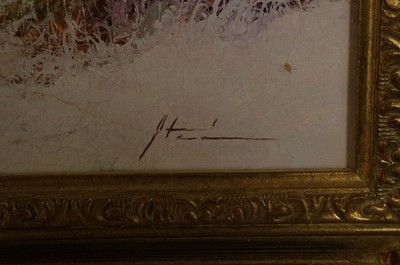 Artwork by Heinz Stienen, winter day, Made of oil / canvas