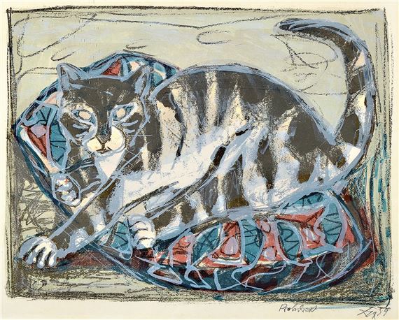 cat by Otto Dix, 1959