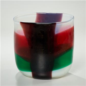 multicolor modernist glass vase - Ruri Iwata