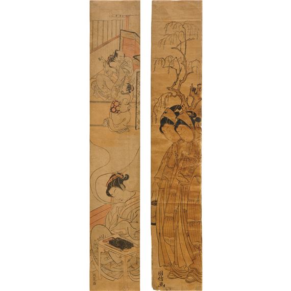 Male figure with Wives or Courtesans - Kano Kuninobu