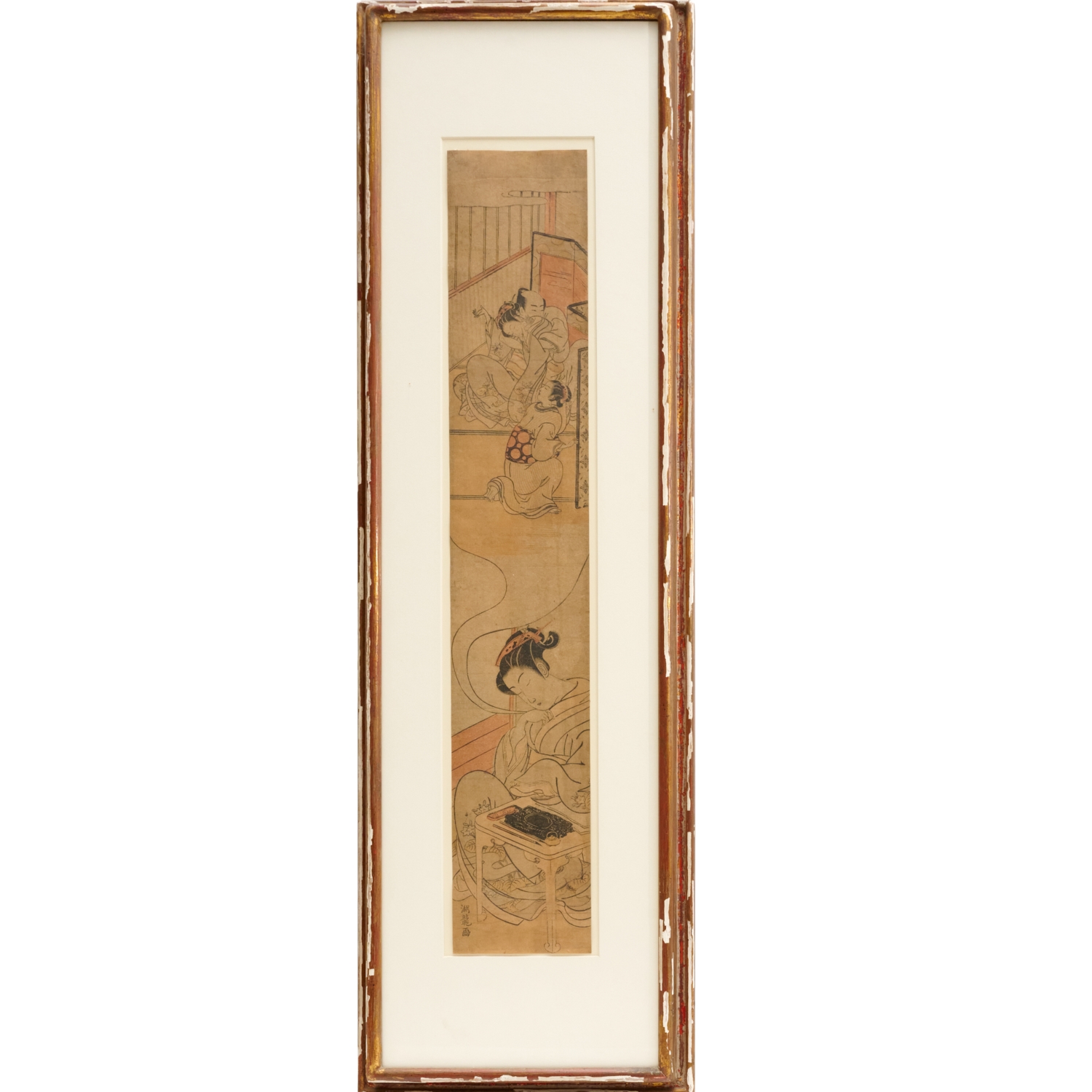 Artwork by Kano Kuninobu, Male figure with Wives or Courtesans