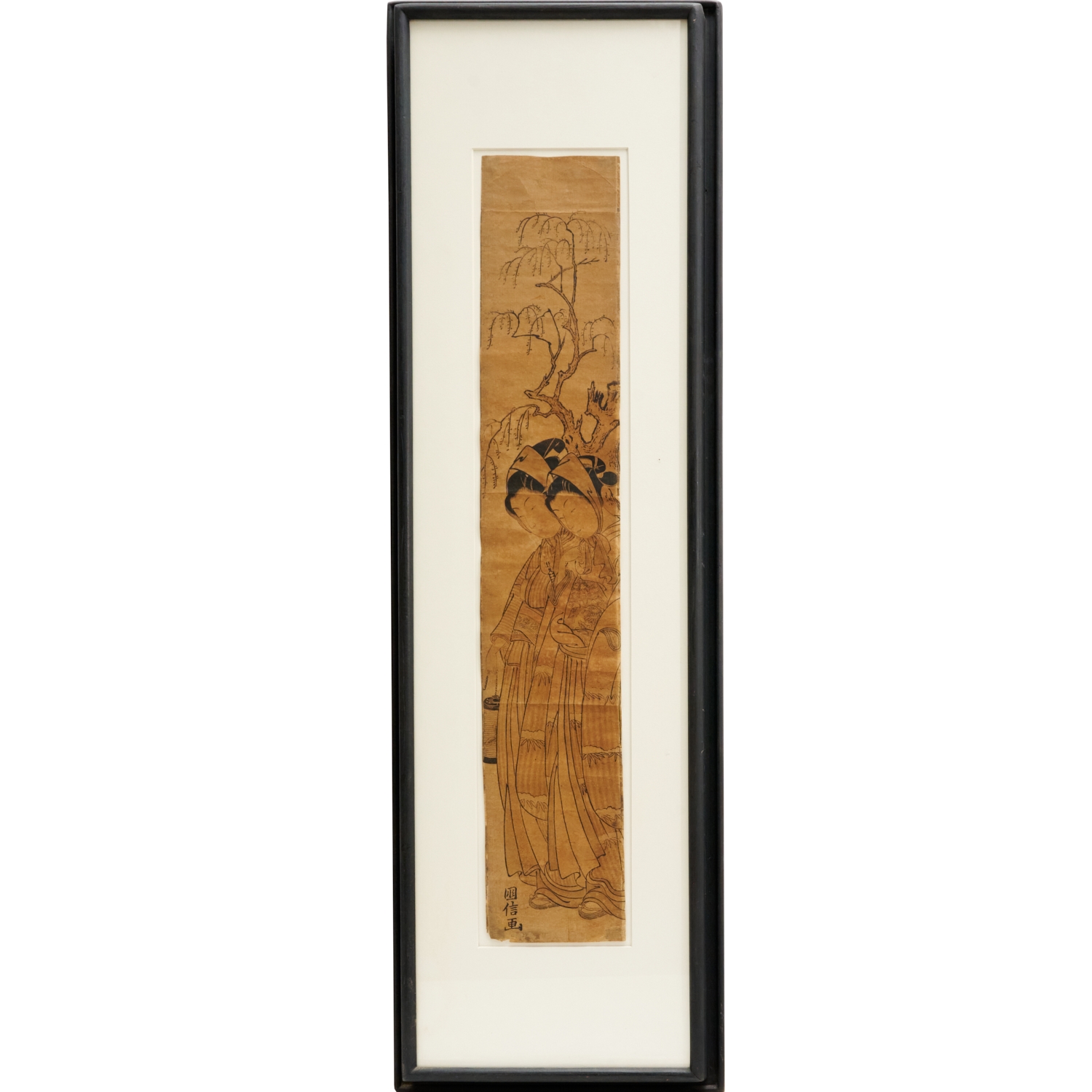 Artwork by Kano Kuninobu, Male figure with Wives or Courtesans