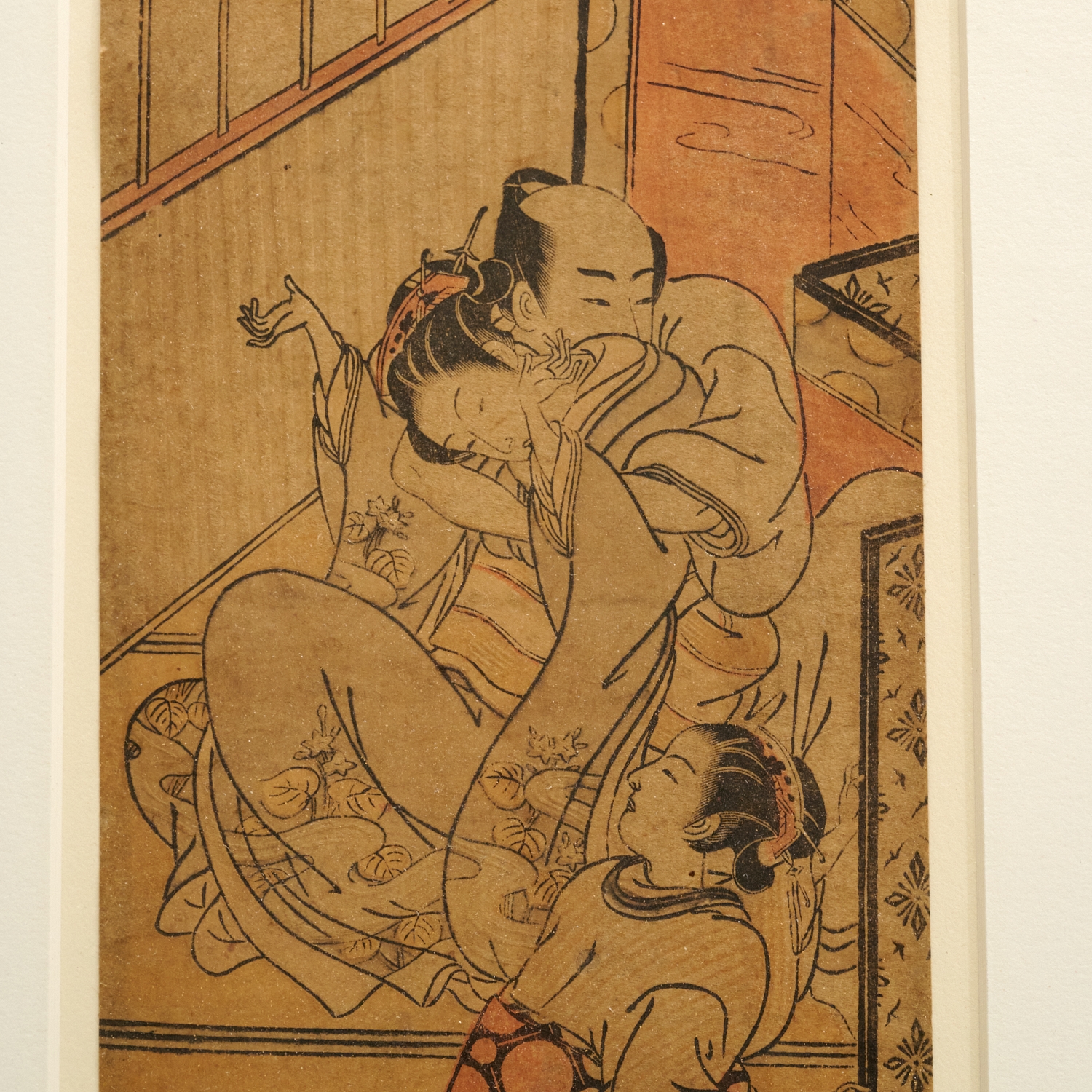 Artwork by Kano Kuninobu, Male figure with Wives or Courtesans