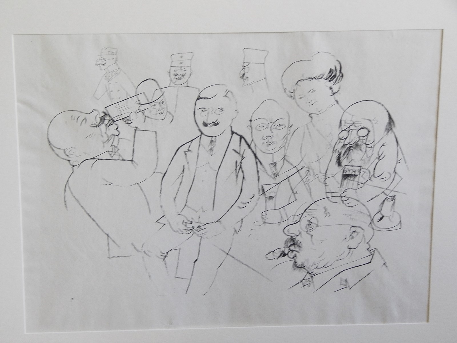Artwork by George Grosz, "Stammtischstudien", Made of Lithograph