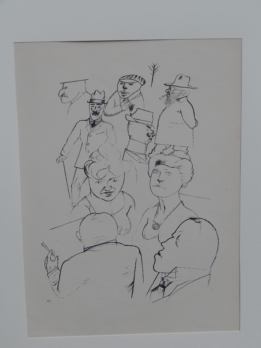 Artwork by George Grosz, "Heimatliche Gestalten", Made of Lithograph
