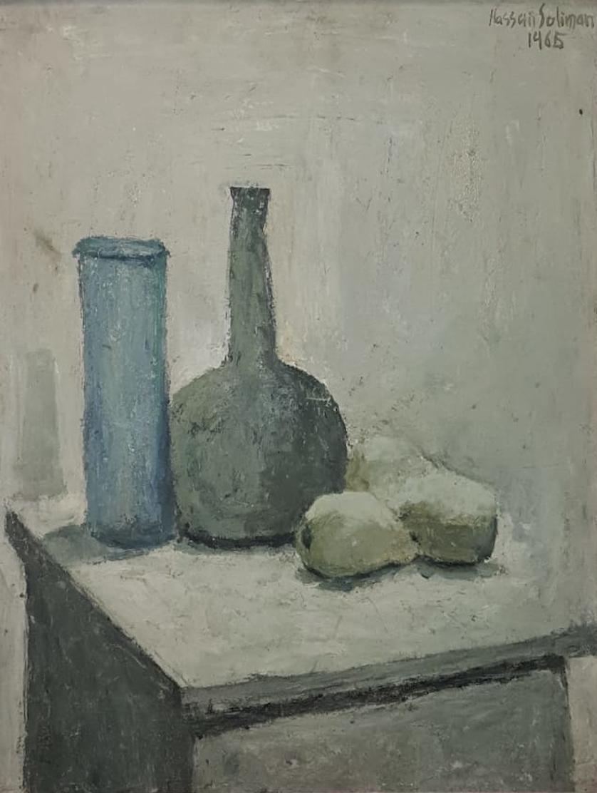 Artwork by Hassan Soliman, Still life, Made of oil on board