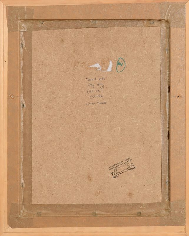 Artwork by Illi Billi, Seated Nude, Made of oil on board