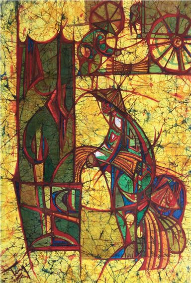 Threshing Rice by Chuah Thean Teng, 1980’s
