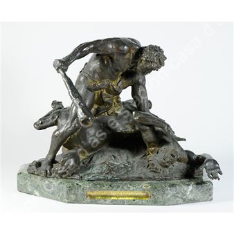 Ercole che abbatte il centauro by Augusto Rivalta