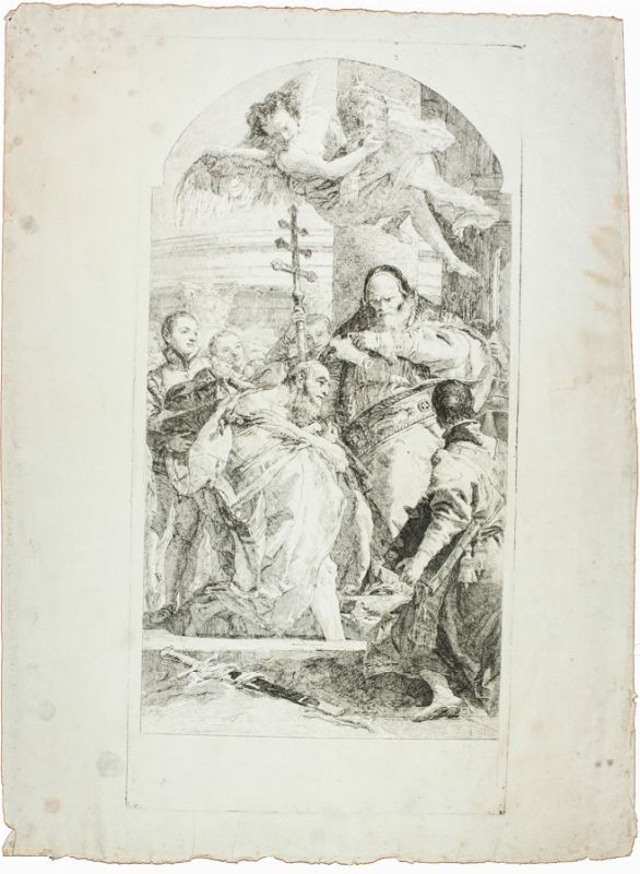 Il battesimo dell'imperatore Costantino. by Giovanni Domenico Tiepolo