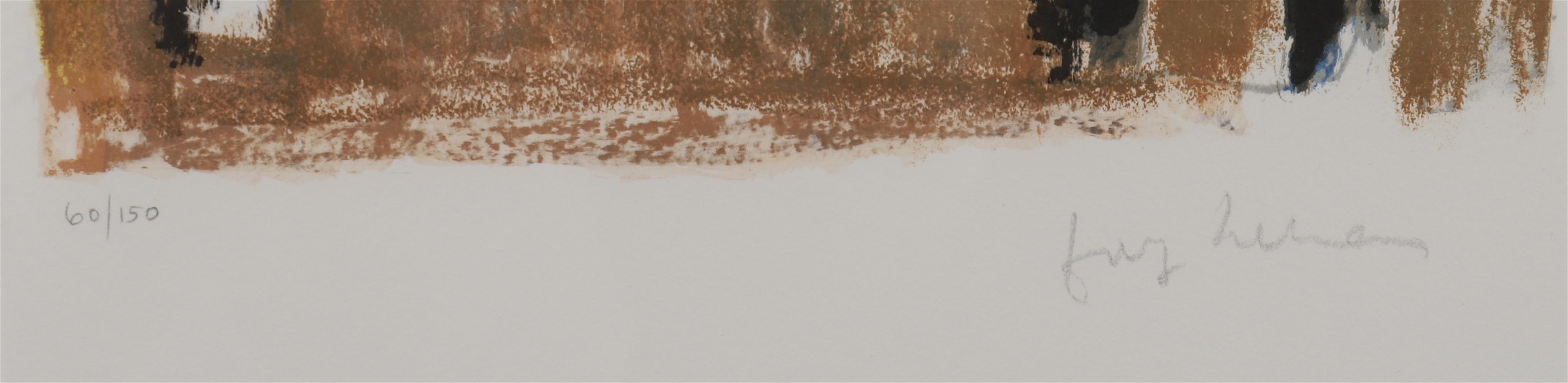 Artwork by Josef Herman, 'Horse Riders', Made of Lithograph