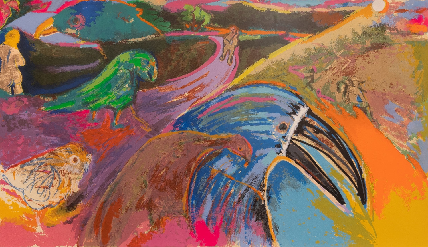 Pájaros ambiguos by Luis Felipe Noé, 1985