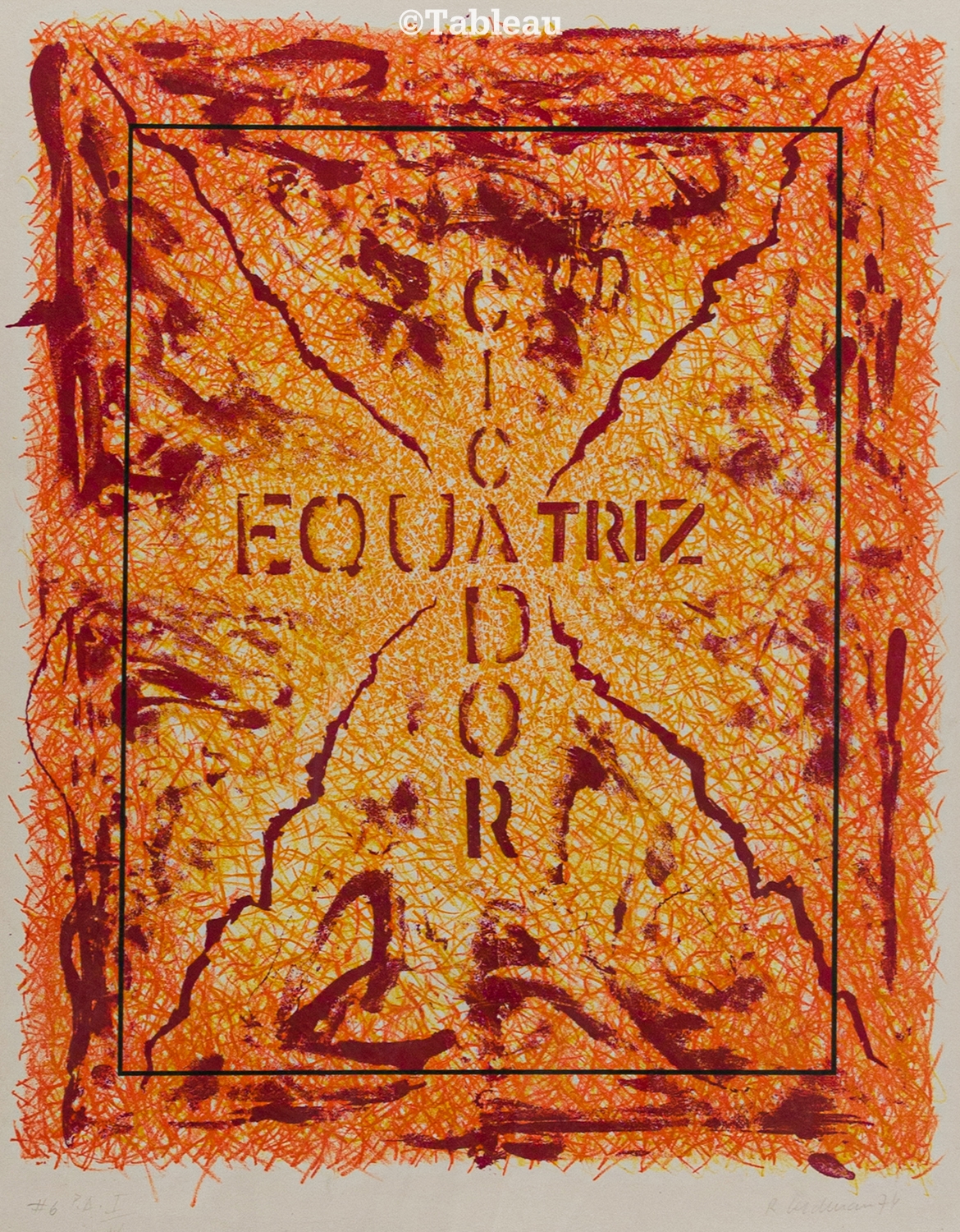 Equador, cicatriz by Rubens Gerchman, 1974