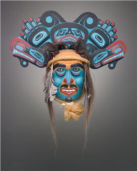 Maamtagila Portrait Chief Mask Wearing Sisuitl Headdress - Ned Matilpi