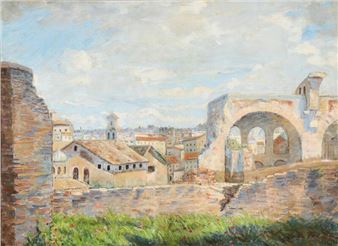 View from the Palatine Hill in Rome - Johannes Martin Fastings Wilhjelm