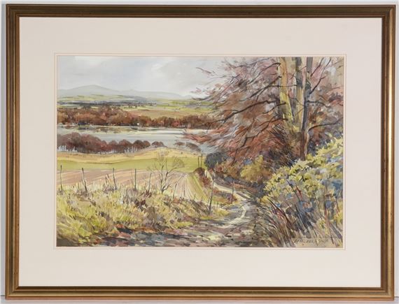 "Marlee Loch and Sidlaw Hills from Kinlock Wester Farm" by George Hutchinson, '98