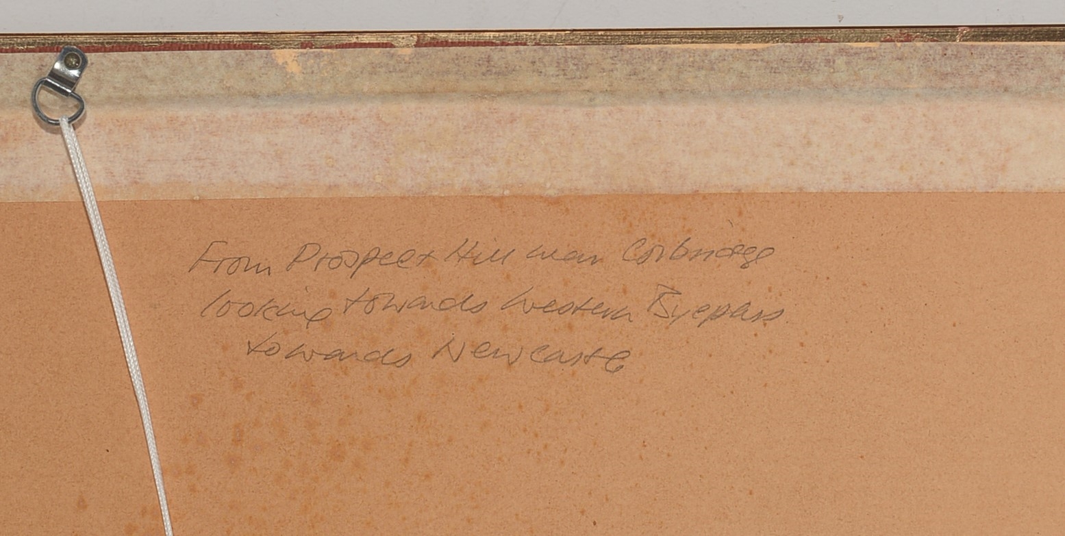 Artwork by George Hutchinson, "From Prospect Hill near Corbridge", Made of watercolour