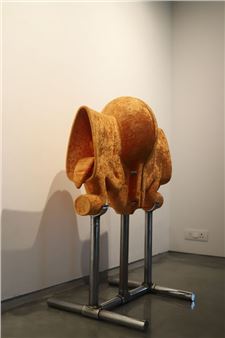 Installation view of Suhasini Kejriwal exhibition at Nature Morte, New Delhi (Dhan Mill).