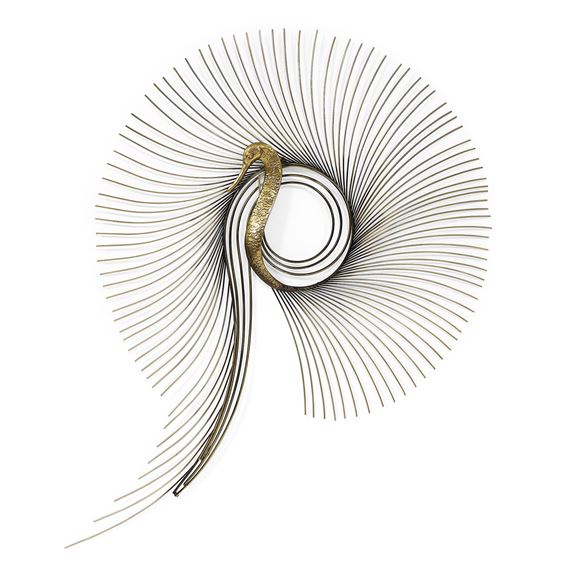 Curtis Jeré | Peacock wall sculpture (1987) | MutualArt