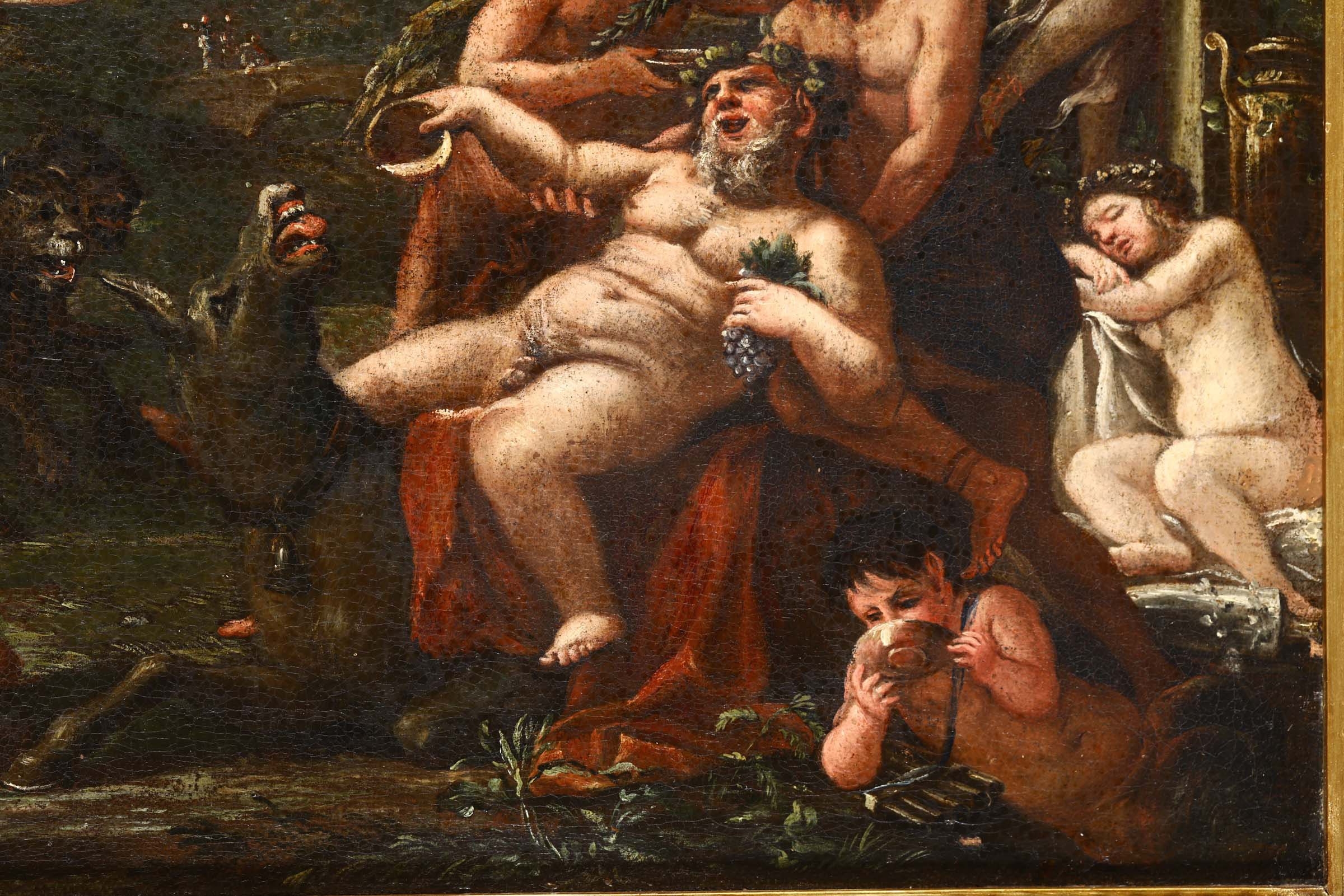 Scena mitologica raffigurante Baccanale by Roman School, 18th Century
