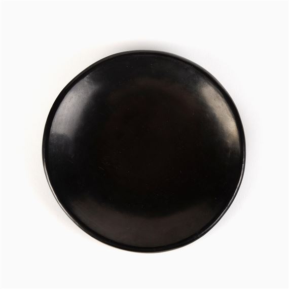 Blackware Plate by Maria Montoya Martinez, 1975
