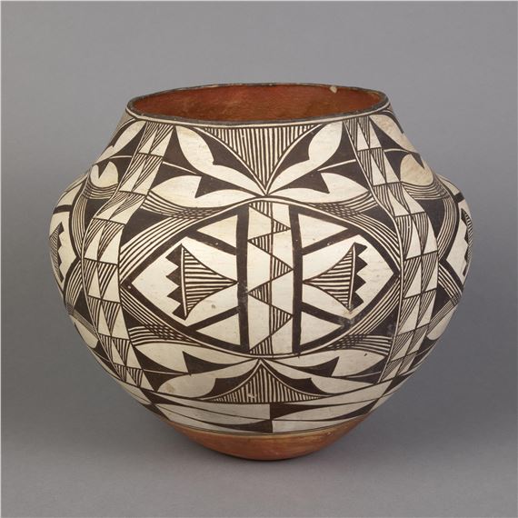 Native American School, 20th Century | Black on White Water Jar (1930 ...