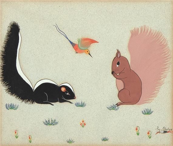 Untitled (Skunk and Squirrel) by Merina Lujan