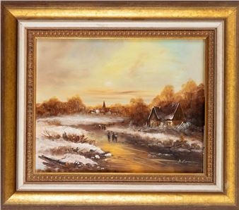 Pair of landscapes in summer as in winter - Helmut G. Clemens