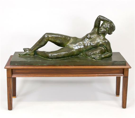 Reclining female nude by Léon Severac