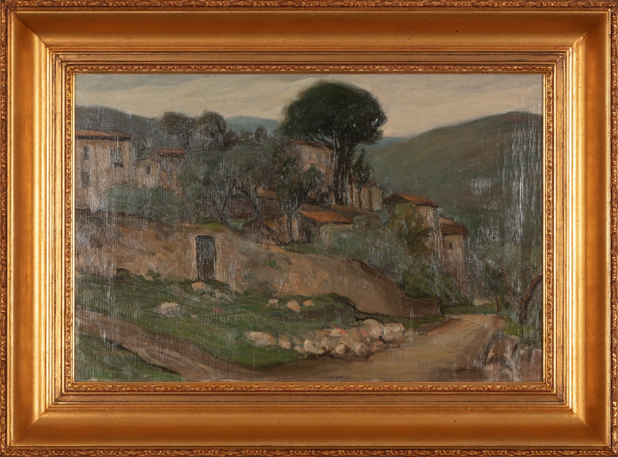 Artwork by Vilho Sjöström, Landscape, Made of oil