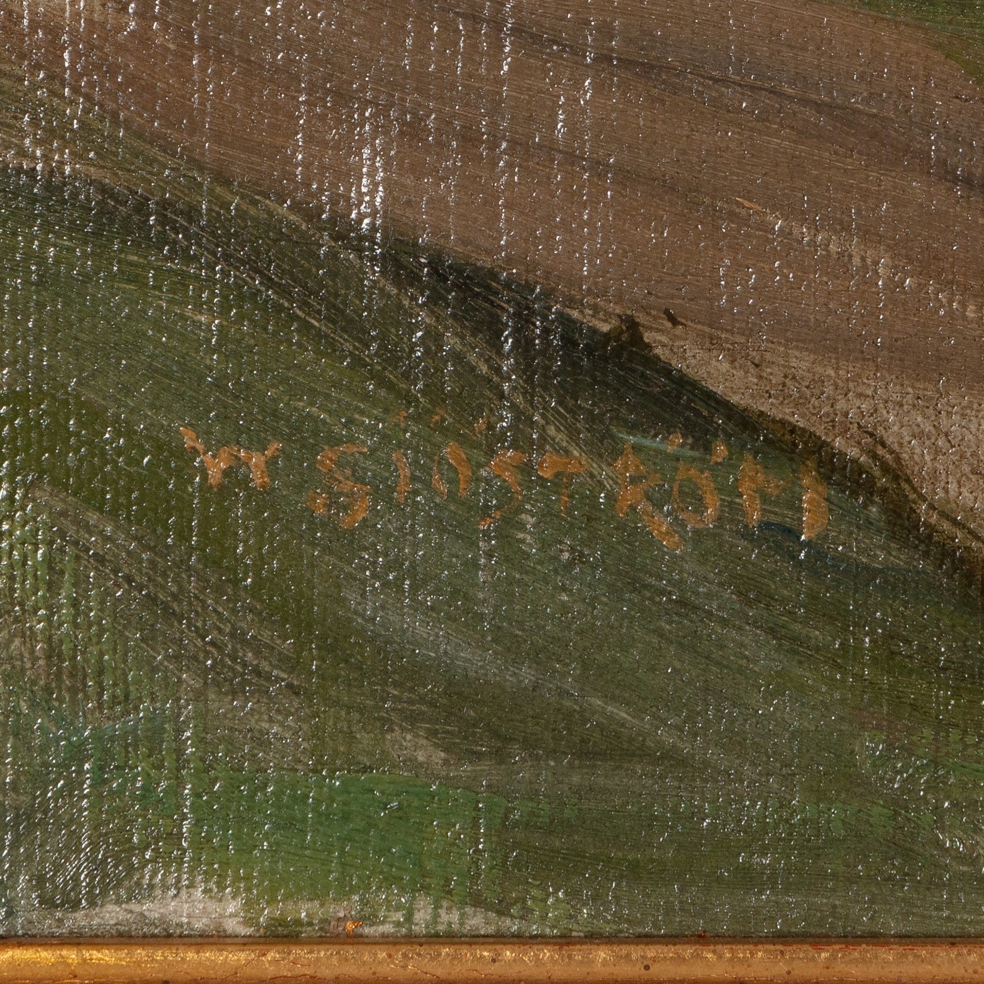 Artwork by Vilho Sjöström, Landscape, Made of oil