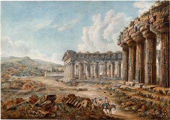 "Les trois Temples à Pestum": Paestum - J. F. Tomman