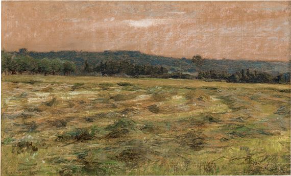 Champ Moissonné - Sommerliche Landschaft mit gemähter Wiese by Léon-Augustin L'Hermitte, Um 1887.